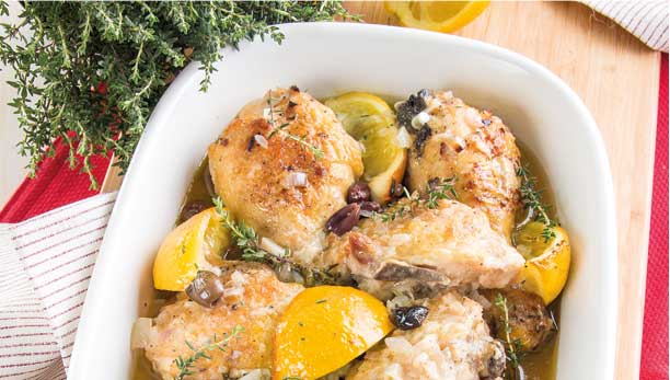 Pollo limone e olive